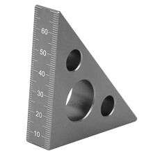 Mini Right Angled Ruler, 45/90 Degrees Multifunctional Measuring Tool with Precise Scale, Protractor for Woodworking, Universal Metal Angle