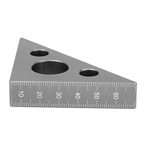 Mini Right Angled Ruler, 45/90 Degrees Multifunctional Measuring Tool with Precise Scale, Protractor for Woodworking, Universal Metal Angle 2