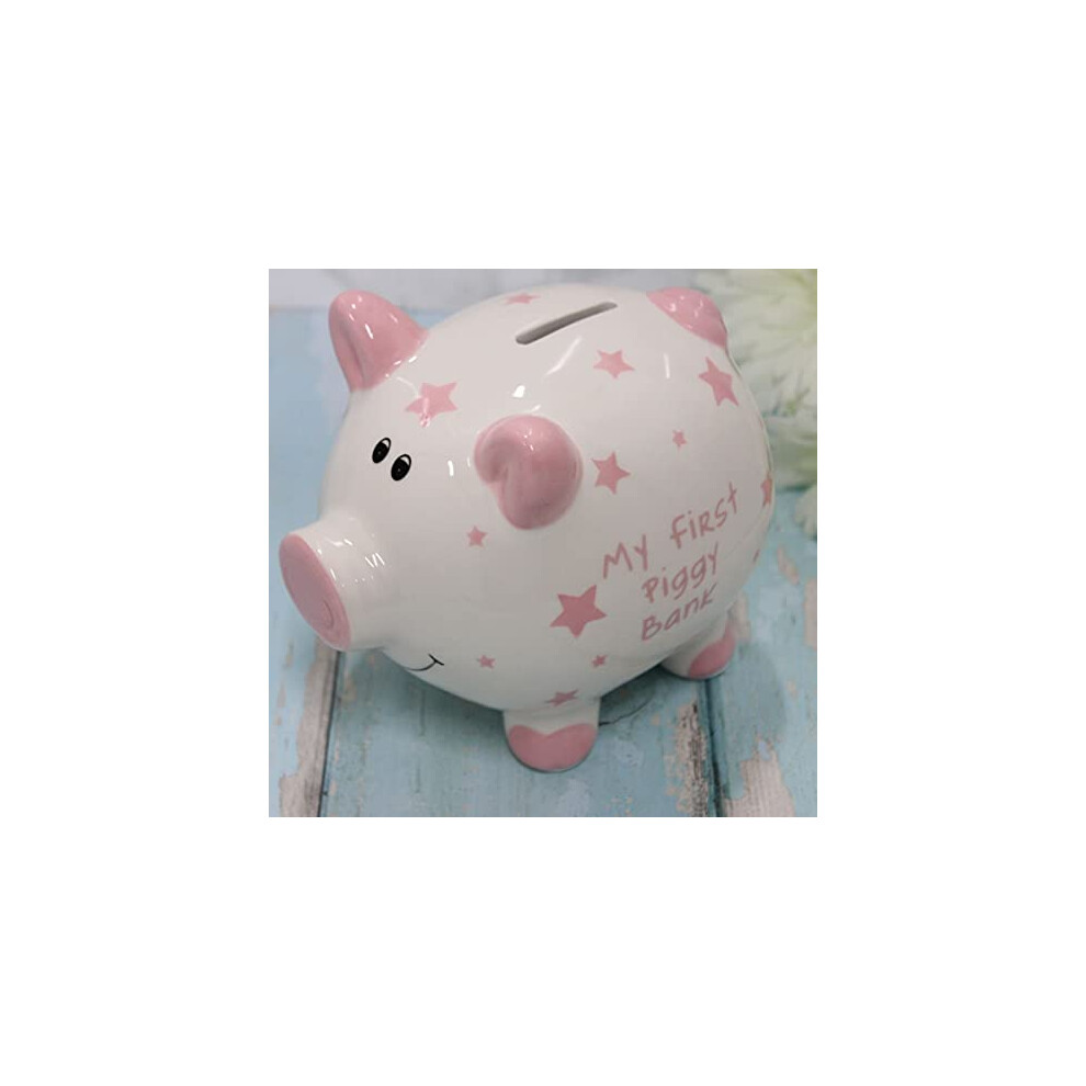 Lesser & Pavey Pink My First Piggy Bank (Large)