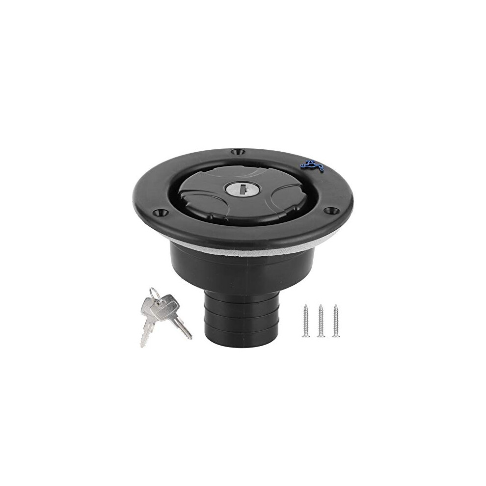 Fresh Water Fill Hatch Inlet Round Water Inlet Fill Lock Tank Filling Port W/Key For Rv Yacht Camping Suitable For Yacht Camper Trailer(Black) Black 8385627854246