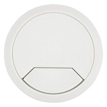 Cable Tidy Inserts, Pack of 3, Light Grey, 80mm Diameter, ABS Plastic with Spring-Loaded Swivel Cover-Plate, CTI/80/PK1