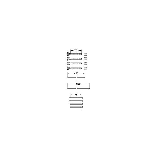 Grohe 38714000 | WC Wall Plate Extension Set | 70 mm 1