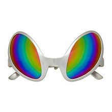 - Alien glasses with holographic lenses, aliens, space, space, accessory, theme party, carnival