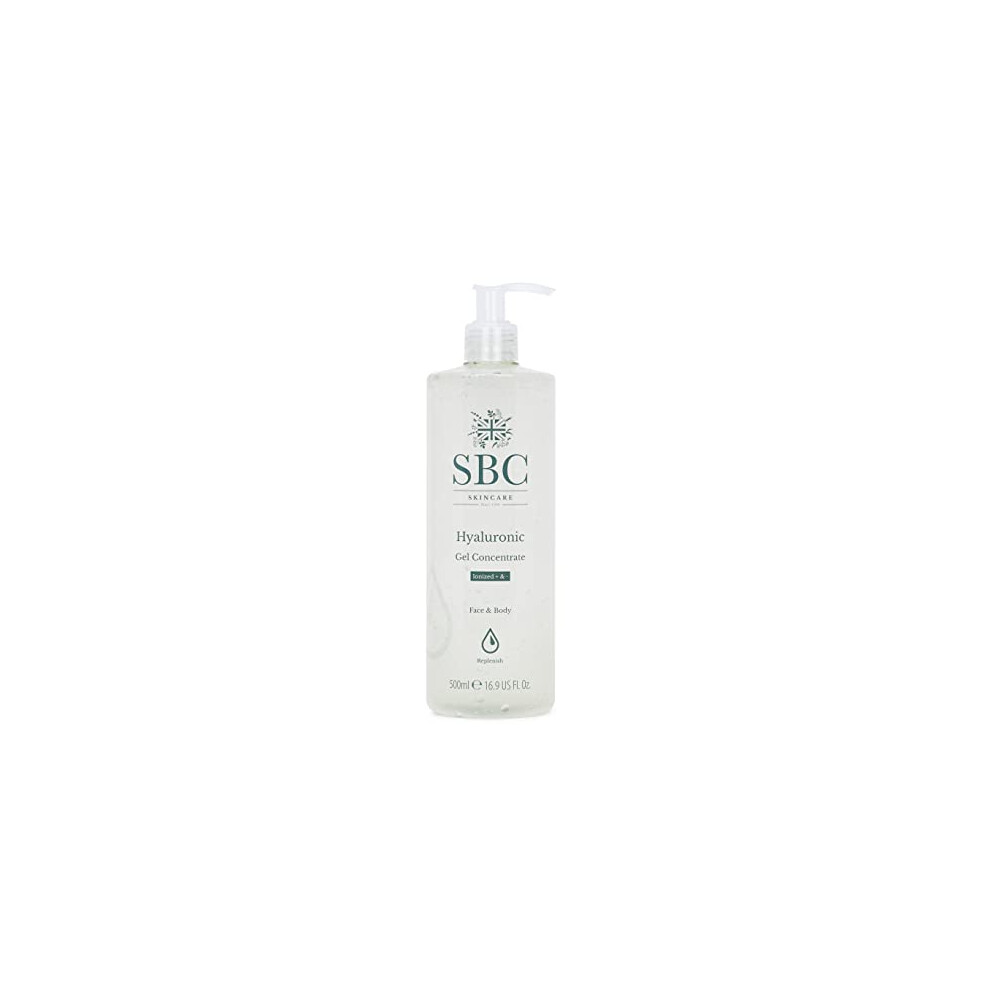 Sbc Skincare Hyaluronic Gel Concentrate 500Ml - Hydrating And Replenishing Moisturiser For Face And Body