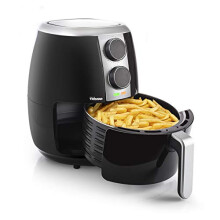 Hot Air Fryer/ Crispy Fryer XL with adjustable thermostat and timer - 66.7% less energy consumption - without fat - easy to clean - with 3.5 litre