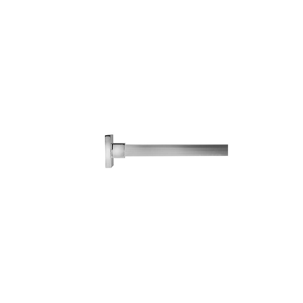 AD116441 Square Section Shower Curtain Rod With Rings Maximum Length 2500mm Chrome