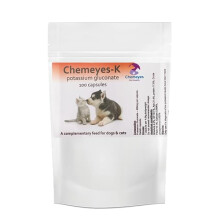 Chemeyes - K Potassium Gluconate Supplement for Dogs & Cats - Swallow or Sprinkle Capsules (468mg) - Supports Normal Kidney Function & helps to