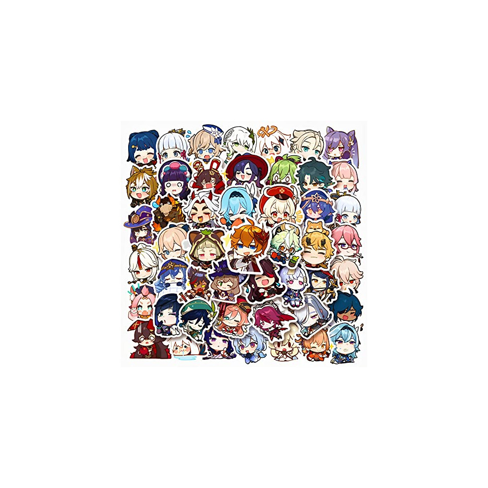 50 Pcs Genshin Impact Stickers for Kids Teens Adults Boys Girls Gift,Stickers Pack for Laptop,Skateboard,Luggage,Car,Bike, Cup,Computer,Water Bottle