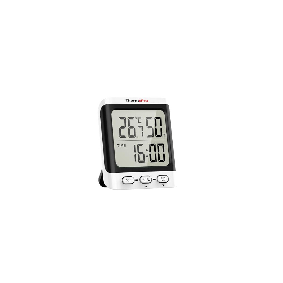Thermopro Tp152 Hygrometer Indoor Thermometer, Desktop Digital Baby Room Thermometer With Temperature And Humidity Monitor, Accurate Humidity Gauge Room