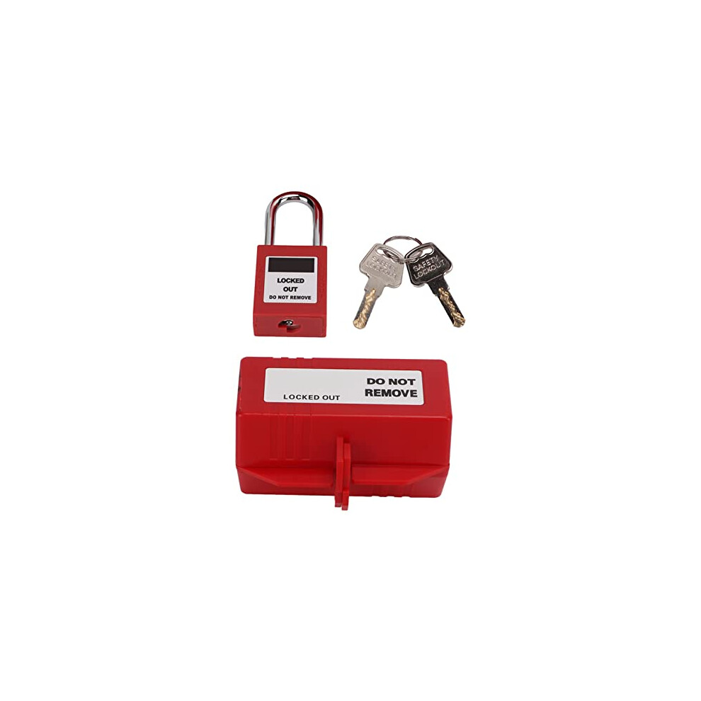 Electrical Lockout Tagout Kit, Impact Resistant Thicker Plug Lockout Temperature Resistance With 38Mm Padlock For Industrial Chemical Electric Power 7693736951802