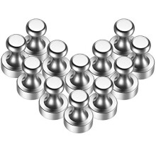 Fridge Magnets 12PCS, BUSATIA Mini Magnets Pushpin N52 Magnets for Noticeboard Fridge Pinboard Magnetic board (12PCS)