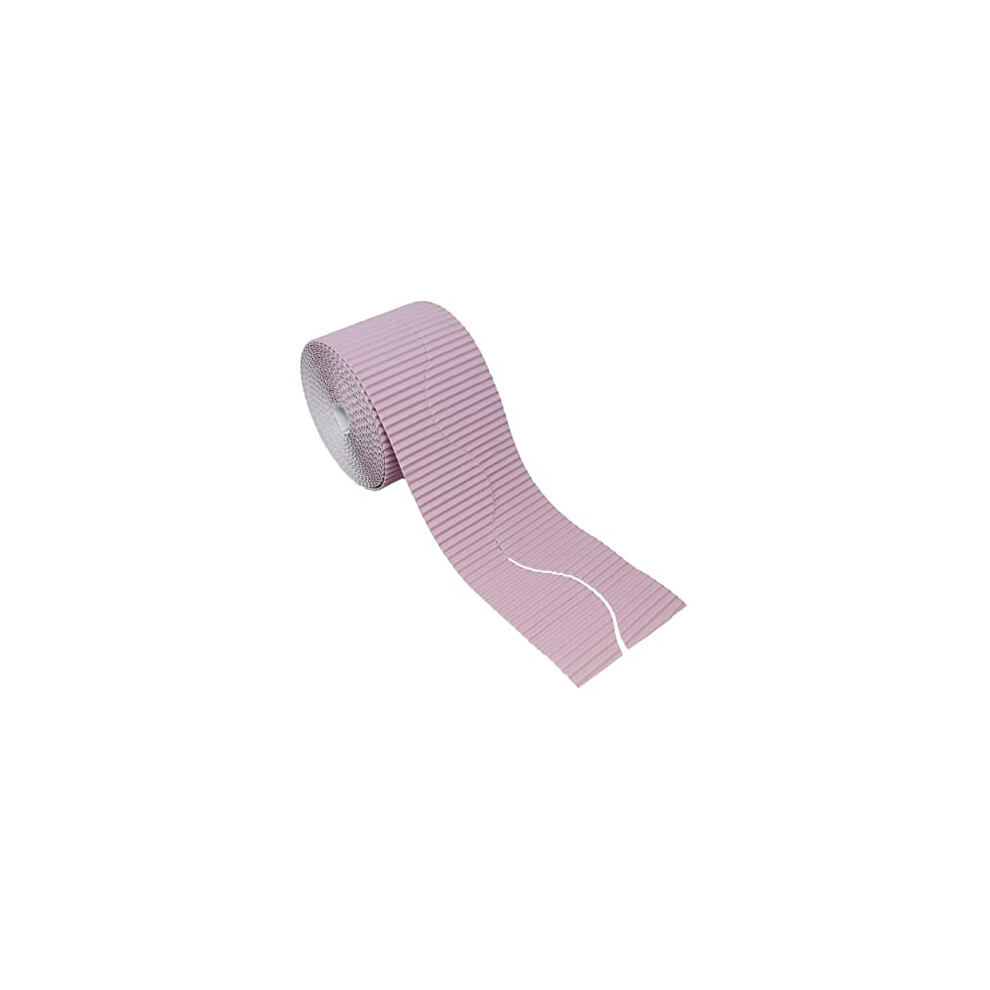 Corrugated Border Roll for School Displays, Paper, Light Lilac, 10cm x 7.5m