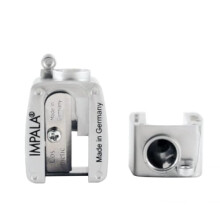 | 2-Piece Precision Cosmetic Pencil Sharpener Set by Impala | Manual Single Hole Pencil Sharpener | Used for Sharpening Cosmetic Eyebrow Pencil | Eye