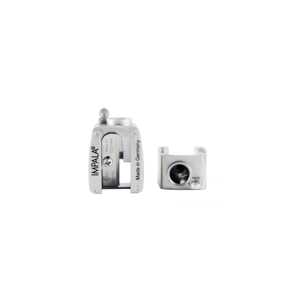 Impala | 2-Piece Precision Cosmetic Pencil Sharpener Set By | Manual Single Hole Pencil Sharpener | Used For Sharpening Cosmetic Eyebrow Pencil | Eye