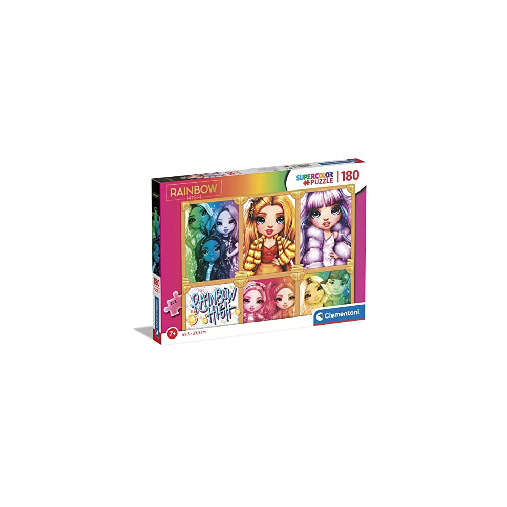 29777 Rainbow High Puzzle 180pcs Supercolor High-180 Pieces-Jigsaw Kids Age 7, Multicolor, Medium