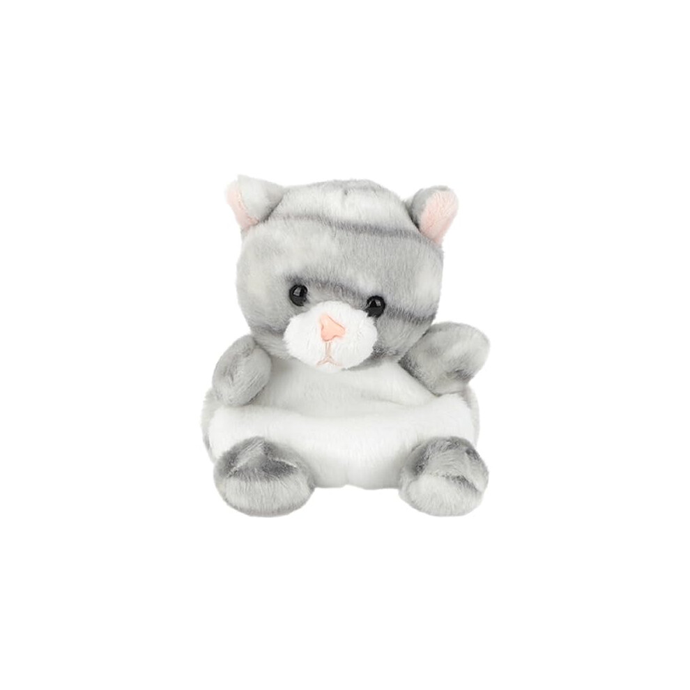 Aurora, 33614, Palm Pals Silver Kitty Cat, 5In, Soft Toy, Grey & White