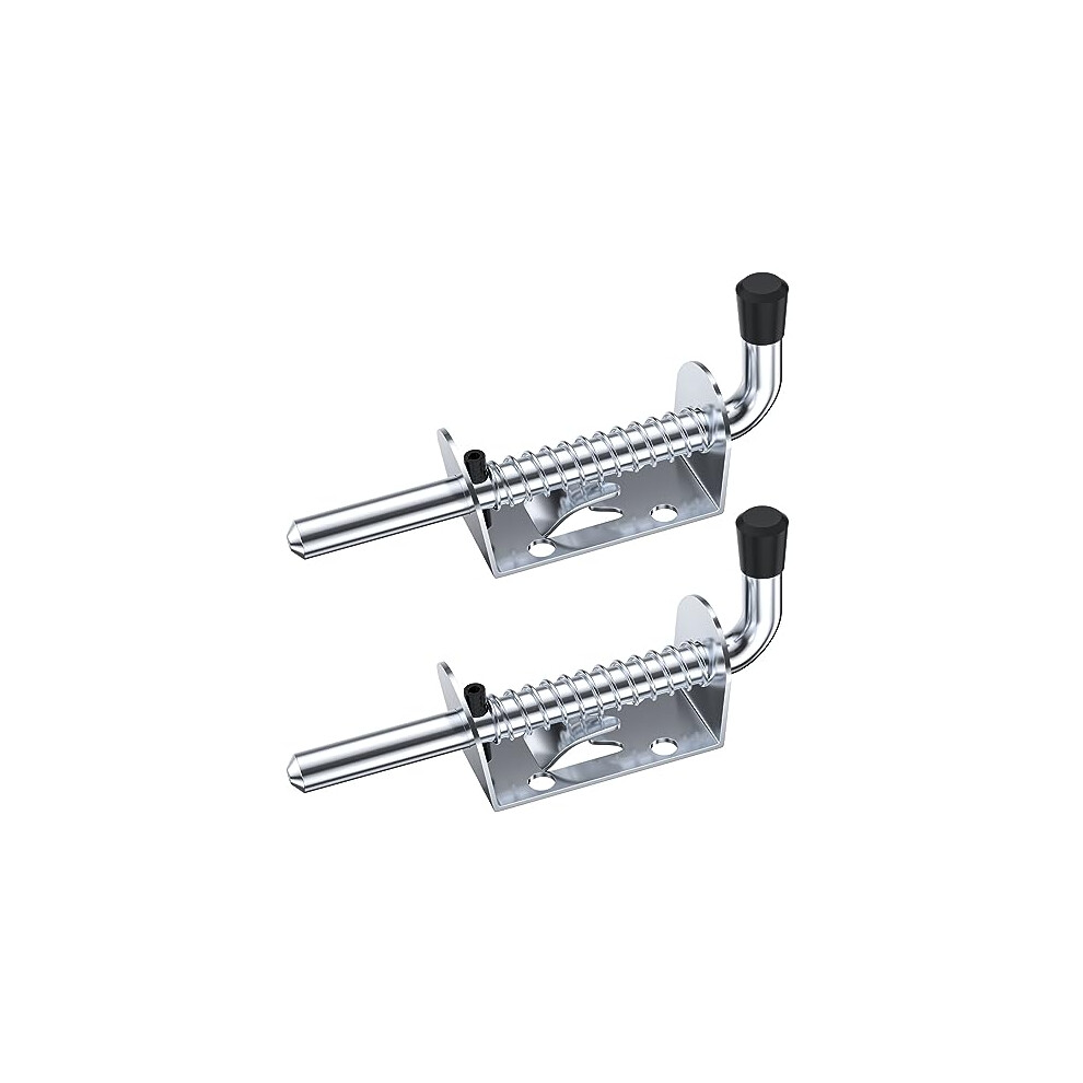 2 Pcs 128Mm Heavy Duty Spring Latch Pins,Spring Loaded Gate Latch 602835557331