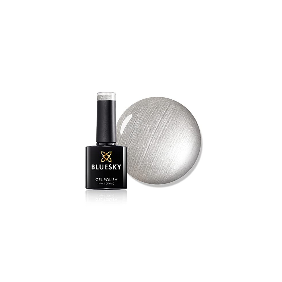 Gel Nail Polish, Silver Chrome 80532, Glitter, Grey, Light, Silver, Long Lasting, Chip Resistant, 10 ml (Requires Drying Under UV LED Lamp)