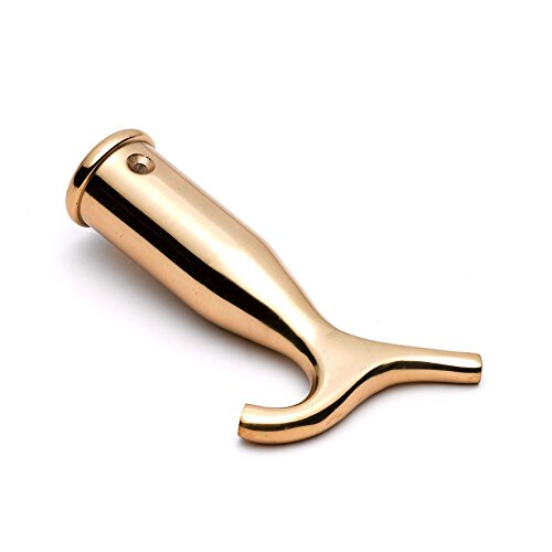 BH05851 Fanlight Skylight Window Catch Pole Hook - Polished Brass