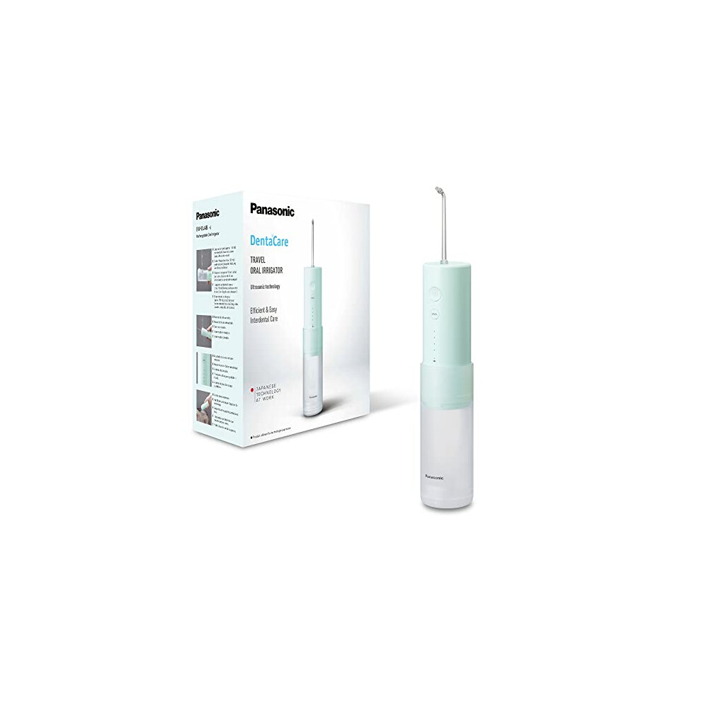 EW-DJ4B-G511 Cordless Water Flosser for teeth, Rechargeable Travel Oral Irrigator with 4 Level Pressure, Ultrasonic Teeth Cleaner & Nozzle, 1 Hour