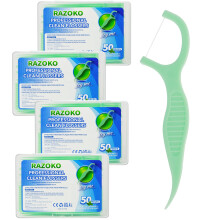 RAZOKO Picks de Fil Dentaire Extra Fortes Menthe Fraîche 200 Unités