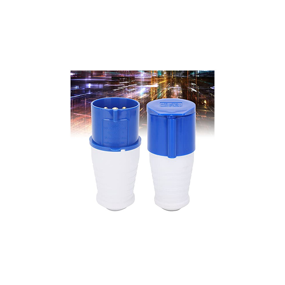 2Pcs Industrial Plug Connector Set,3ÂPin 1ÂPhase ExplosionâProof Waterproof 32A 220Â250V 8114735444052