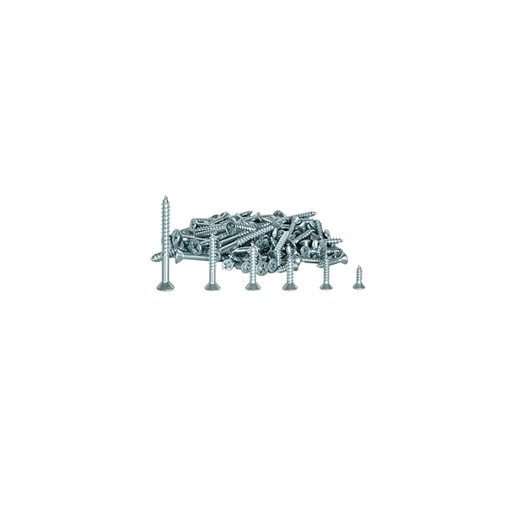 Flat Head Phillips Wood Screws 150 Pieces Kit 5060972309988