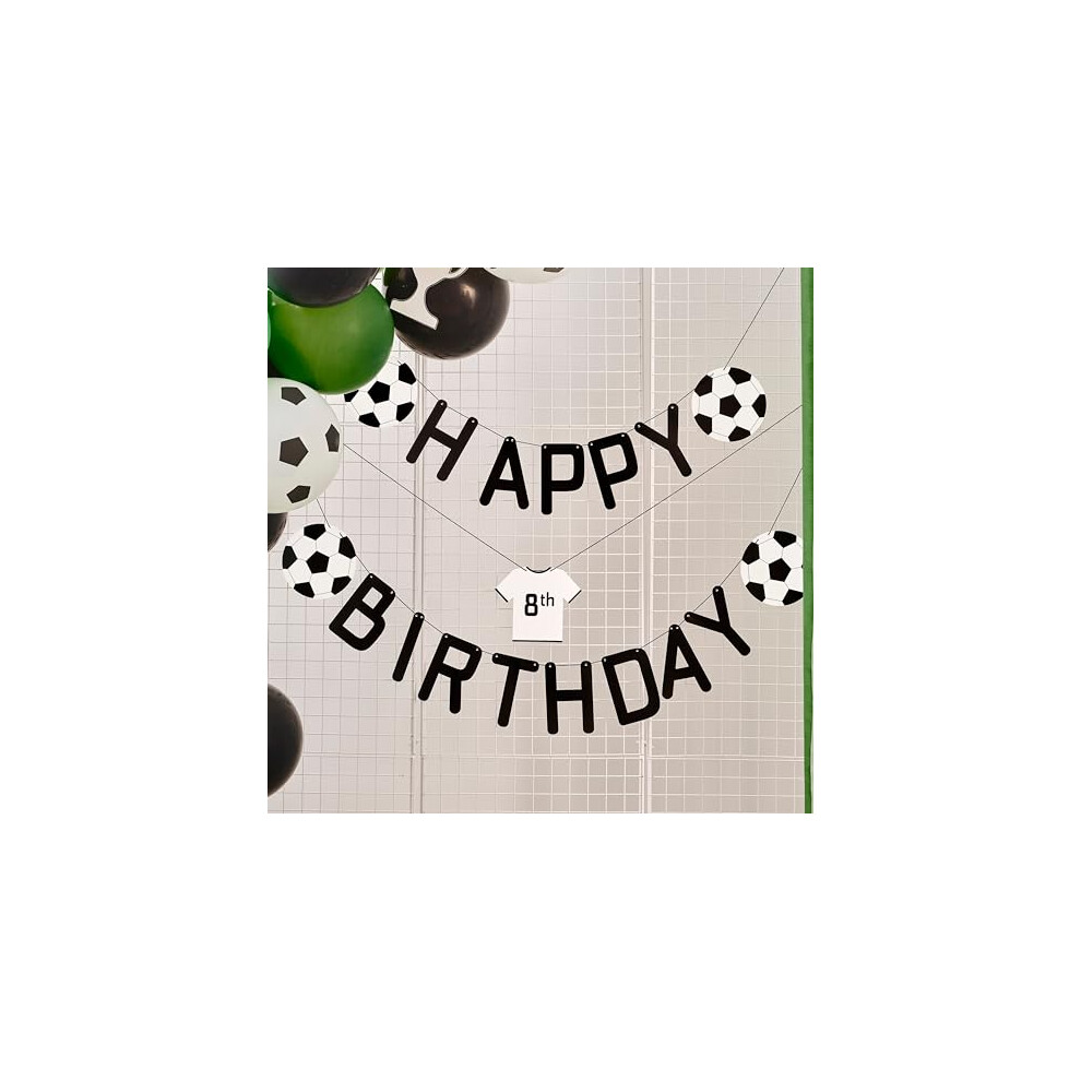 Customisable Happy Birthday Football Bunting Party Decoration Banner,Green