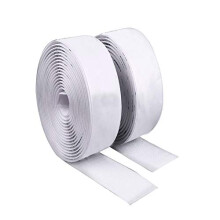 Self Adhesive Tape,5m Double Sided Sticky Heavy Duty Hook and Loop Tape, Strips for Fabric with Back Sticky Glue 25mm White