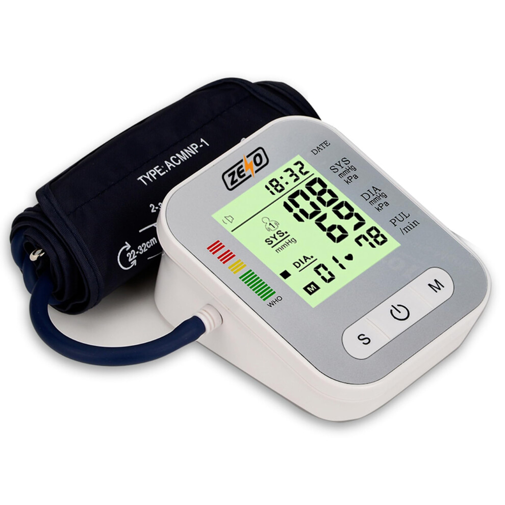 Blood Pressure Monitor Upper Arm BP Cuff Machine | Accurate Automatic High Blood Pressure Machine Kit with Large Cuff | Pulse Rate Monitor for Home