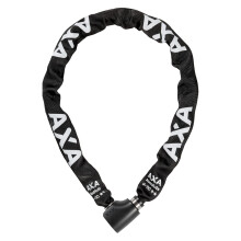 Ketting met ketting - AXA - Absolute - 9 mm - 110 cm - Staal/Polyester Zwart