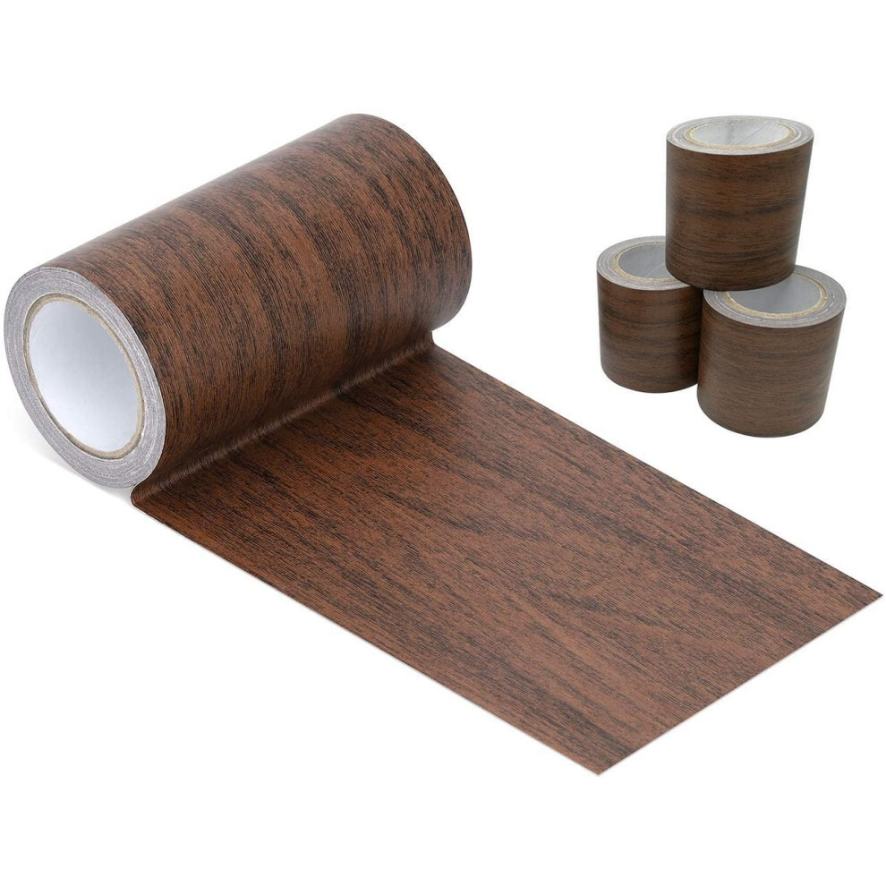 Woodgrain Patterned Duct Tape Wood Effect Repair Adhensive Duct Tape For Furniture Door Craft 8Cm X 4.57M (Dark Walnut) 727380773217