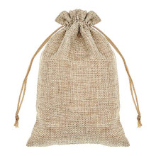20Pcs 13x18Cm Brown Linen Burlap Bag, Mini lightweight Gift Bags Breathable Pouches with Drawstring Packing Storage Jute Sacks for Wedding, Party,