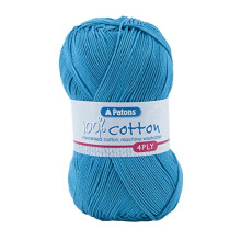 Patons Cotton 4ply, Peacock (1749), 100g