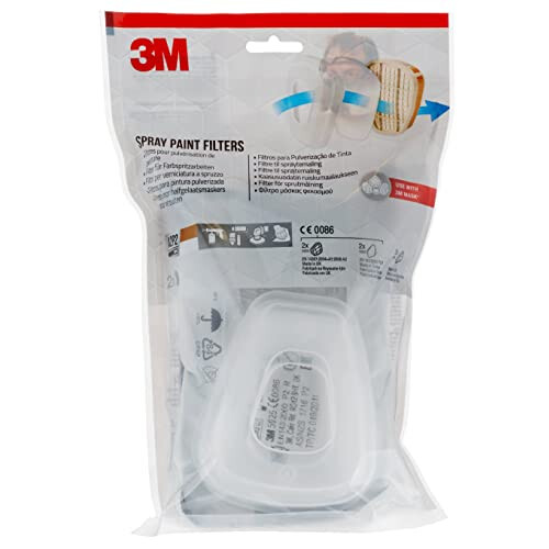 3M Spray Paint Filters 6002 CR, A2P2, 1 Kit, White