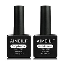 AIMEILI Deshidratador y Primer de Uñas 15ml, Preparador para Gel Acrílico y Esmalte de Uñas, Base Gel para Uñas Perfectas