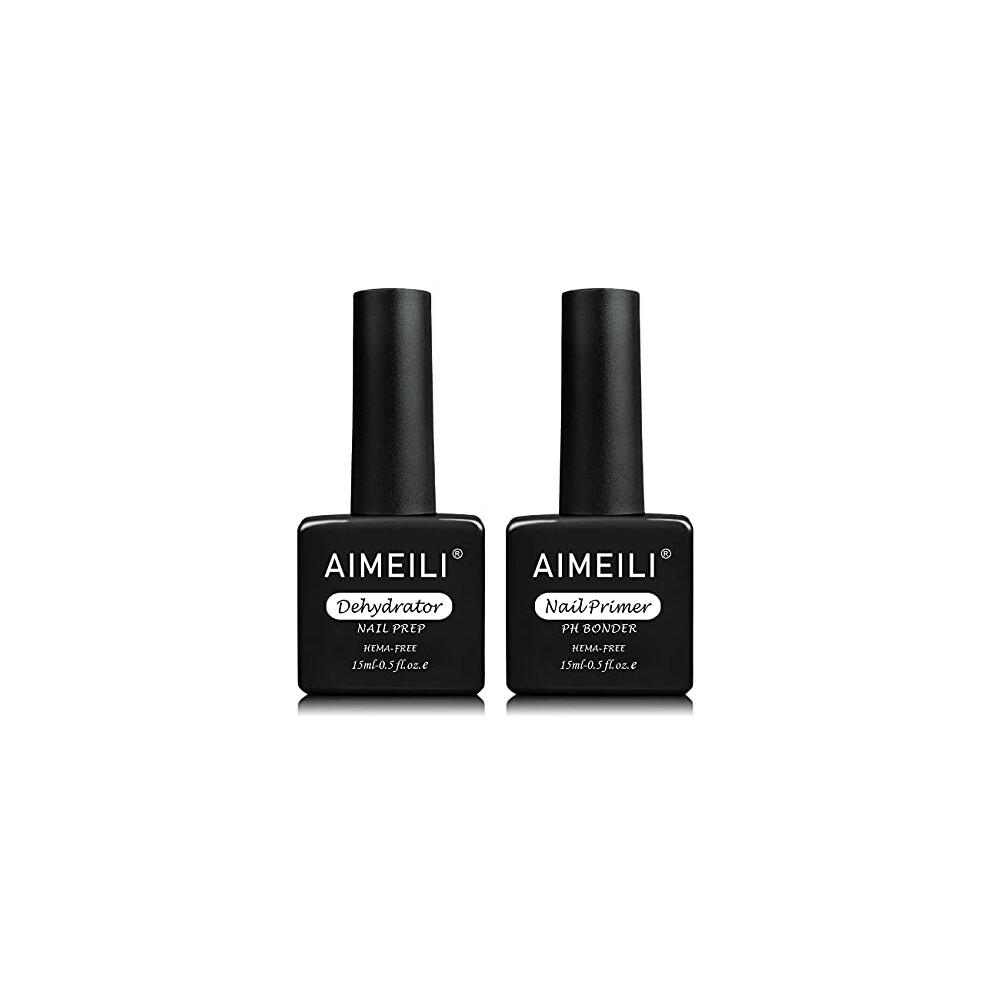 Aimeili 15Ml Nail Dehydrator & Primer - Oil-Free Prep For Acrylic & Gel Nails, No Cure Needed, Air-Dry For Strong Adhesion