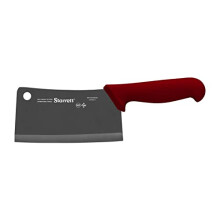 Chef's Cleaver Knife - BKR509-6 Wide Rectangular 6" (150mm) Professional Kitchen Knife Blade - Red Handle Ultra Sharp Vegetable & Meat Butcher Cleaver