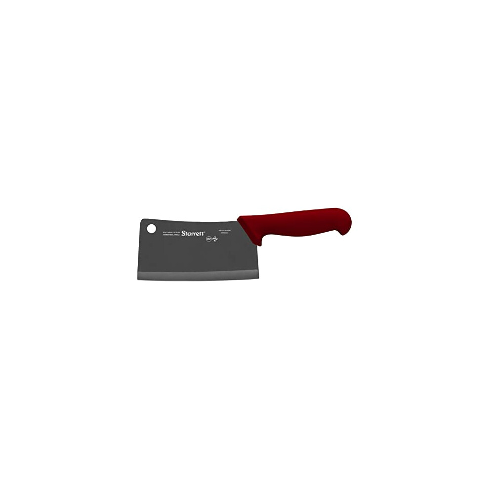 Chef's Cleaver Knife - BKR509-6 Wide Rectangular 6" (150mm) Professional Kitchen Knife Blade - Red Handle Ultra Sharp Vegetable & Meat Butcher Cleaver