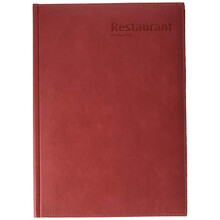 U07/24-391 A4 Restaurant Booking Diary, Red,297mm H x 210mm W