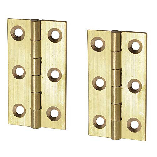 BH05987 (2 Pcs) 75mm (3 inch) Solid Brass Butt Hinge - Pack of 2 Pieces