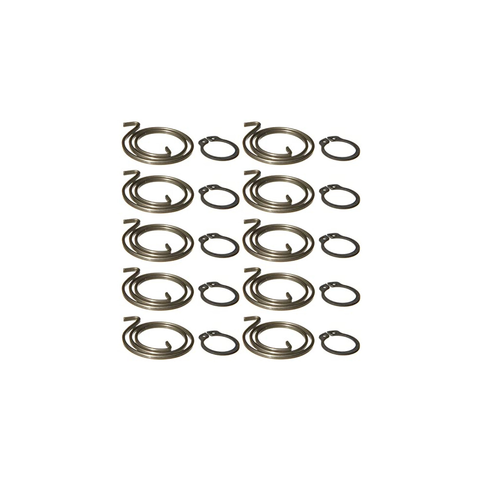 Door Handle Spring Repair Kit (Ten 2.5-Turn, 2Mm Thick, 30Mm Diameter Coils Plus Ten Circlips) 5053839140671