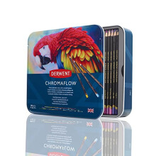 Matite colorate - Derwent - Chromaflow - 72 pezzi - Mine morbide 3,5 mm - Facili da sfumare