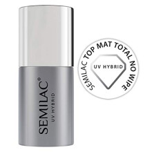 Matt Top coat No Wipe Nail Polish - UV LED Top Coat Soak Off Gel Nail for Colour Protection Easy to Apply, Crack Resistant & Quick Drying 7ml