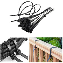1000 PCS -5 Packs of 200 Super Heavy Duty Cable Ties -25cm x 4.8mm Self Locking Fencing Ties, Mailing Bag Ties, Zip Ties, Office, Home, Garage,