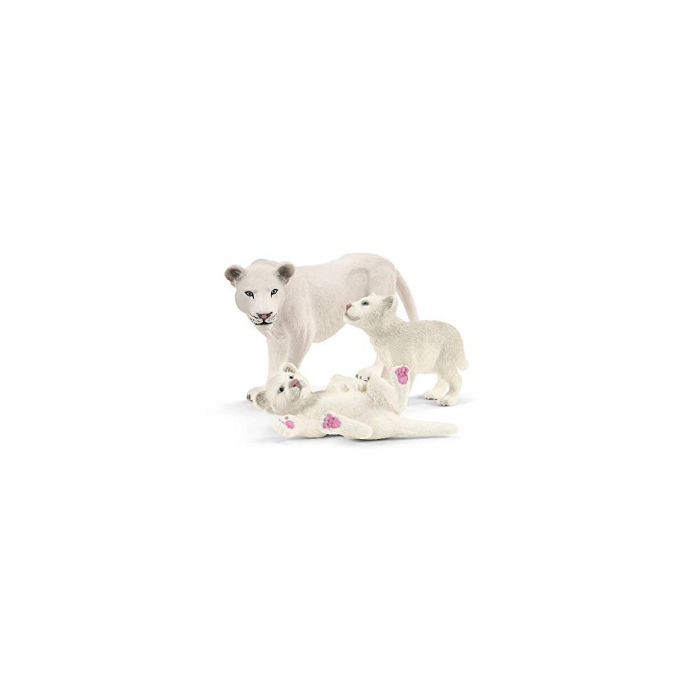 Schleich 42505N Lion Mother With Cubs Wild Life Toy Figurine For Children Aged 3-8 Years