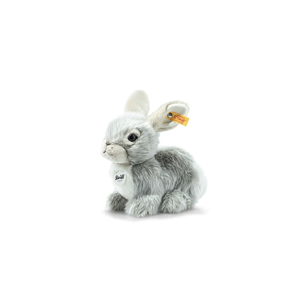 Steiff Dormili Rabbit 21 Cm Cuddly Toy Grey Sitting, Gray Violet (067488) - Plush Soft Toy