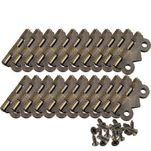 20pcs Mini Cabinet Drawer Box Butterfly Hinges Vintage Antique Bronze DIY Decor for Jewelry Wood Case Box Connectors Decorative 2 * 1.7cm Hasp Latch