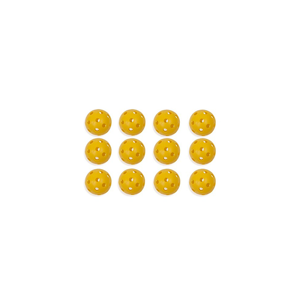 Plastic Baseball, Yellow - One Dozen (12)