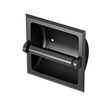 Gatco 782MX Recessed Toilet Paper Holder Matte Black/Wall Mounted 6.25"""""""" x 6.25"""""""" Recessed Spring Loaded Toilet Paper Holder for Bathroom